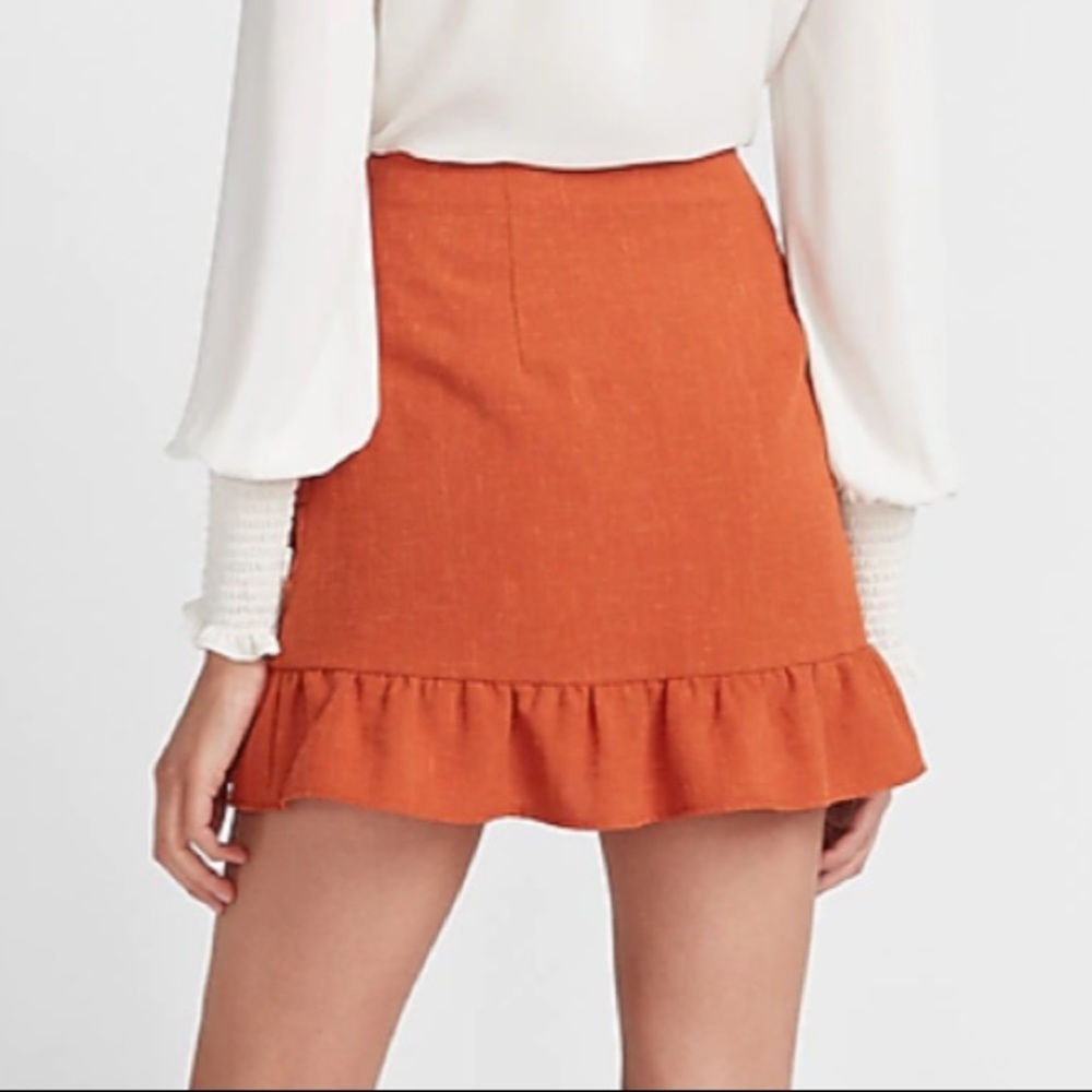 High Waisted Ruffle Mini Skirt - Picture 2 of 6